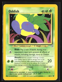 Pokemon TCG - Oddish Unlimited Common Neo Genesis 068/111 NM - Image 1
