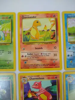 Vintage Pokemon Base Set Card Lot – Starters Pikachu Eevee Bulbasaur Charmander - Image 3
