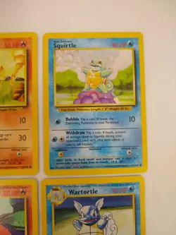 Vintage Pokemon Base Set Card Lot – Starters Pikachu Eevee Bulbasaur Charmander - Image 4