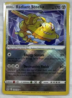 Radiant Steelix 124/196 Pokemon SWSH11: Lost Origin Radiant Rare NM - Image 1