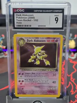 Pokemon DARK ALAKAZAM Team Rocket Holo Rare #1 ⭐CGC 9 MINT⭐ - Image 1