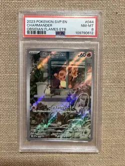 Pokemon TCG Charmander Obsidian Flames Promo Card #044 PSA 8 - Image 1