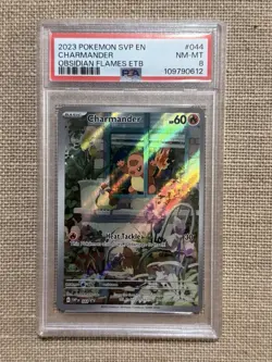 Pokemon TCG Charmander Obsidian Flames Promo Card #044 PSA 8 - Image 2