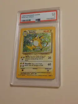 Raichu - Pokemon Base Set #14 - Holo - Near Mint PSA 7 - Image 1