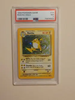 Raichu - Pokemon Base Set #14 - Holo - Near Mint PSA 7 - Image 2