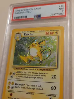 Raichu - Pokemon Base Set #14 - Holo - Near Mint PSA 7 - Image 3