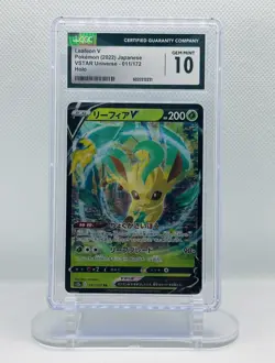 Leafeon V 011/172 CGC 10 VSTAR Universe s12a JP Graded Pokemon Card Slab - Image 1