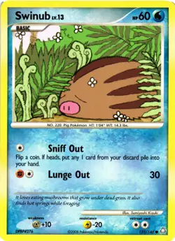 Pokemon TCG Swinub 123/146 Legends Awakened Common LP - Image 1