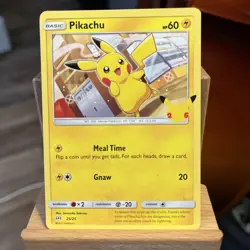 Pikachu 25/25 Non-Holo Pokemon 25th Anniversary McDonald's Promo 2021 M/NM - Image 1