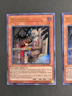 Yugioh TCG -2x Wightmare - DUOV-EN065 NM 1st Edition - Ultra Rare - 2020 - Image 3