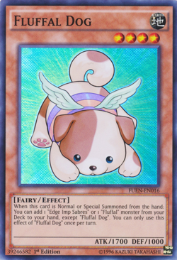 Fluffal Dog [FUEN-EN016] Super Rare Lightly Played 1st Edition - Yugioh single - Image 1