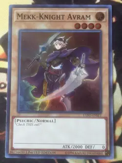 Yugioh: Mekk-Knight Avram - EXFO-ENSE1 - Super Rare - Limited Edition LP - Image 1