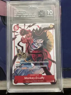 TAG 10 Monkey D. Luffy ST01-012 3rd Anniversary Promo One Piece 3 Brothers Pack - Image 1