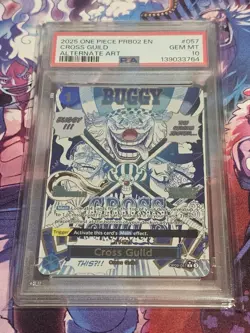 One Piece PRB02 English Cross Guild Alternate Art #OP09-057 PSA 10 - Image 1