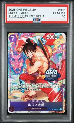PSA10 One Piece Japanese TREASURE CHEST VOL.1 005 LUFFY-TAROU 2025 - Image 1