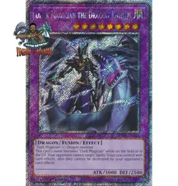 Yugioh! 1x Dark Magician the Dragon Knight RA03-EN268 Platinum Secret Rare NM - Image 1