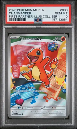 Charmander 038 - Pokemon First Partner Illustration Series 1 Promo - PSA 10 - Image 1