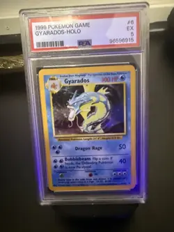 Gyarados Holo PSA 5 Pokemon Base Set 1999 NM 6/102 WOTC Vintage Original - Image 1