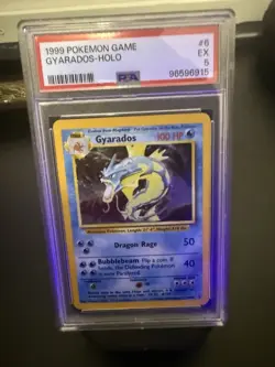Gyarados Holo PSA 5 Pokemon Base Set 1999 NM 6/102 WOTC Vintage Original - Image 4