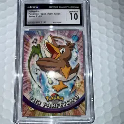 2000 POKEMON TOPPS SER 2 #83 FARFETCH'D CGC 10 Gem Mint Italian - Image 1