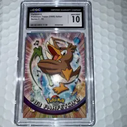 2000 POKEMON TOPPS SER 2 #83 FARFETCH'D CGC 10 Gem Mint Italian - Image 4