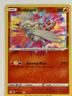 Reshiram Shining Fates 017/072 Pokemon Amazing Rare Gem Mint 💎 - Image 3