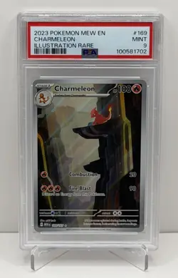 🔥2023 Pokemon MEW EN Charmeleon #169 Illustration Rare Mint! PSA 9!🔥 - Image 1