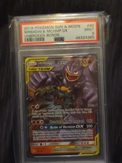 Marshadow & Machamp GX 82/214 - Pokemon Unbroken Bonds PSA 9 Mint - Image 1