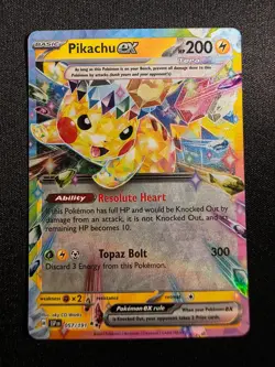 Pikachu ex 057/191 Surging Sparks Double Rare Near Mint - Image 1