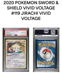 2020 Pokemon TCG SWSH Vivid Voltage Jirachi Card 119/185 Gem Mint PSA 10 Low Pop - Image 3