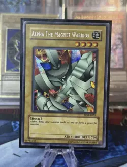 Yugioh Alpha The Magnet Warrior DOR-E001 Prismatic Secret Rare LP - Image 2