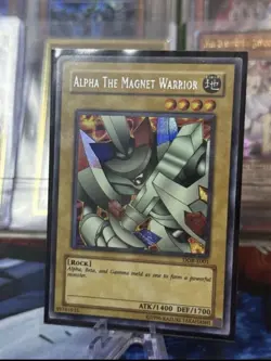 Yugioh Alpha The Magnet Warrior DOR-E001 Prismatic Secret Rare LP - Image 3