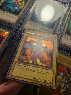 Yugioh Elemental Hero Burstinatrix EHC1-EN002 Secret Rare Limited Edition - Image 2