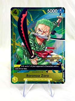 One Piece Card Game P-042 Roronoa Zoro CS2024 Event Pack Championship ENGLISH NM - Image 1
