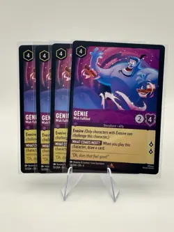 4x TCG Disney Lorcana Azurite Sea: Genie - Wish Fulfilled 53/204 Regular x4 - Image 1