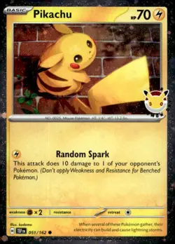 Pikachu (Pokemon Day 2026) 051/162 Holo Miscellaneous Cards & Product Pokemon NM - Image 1