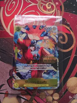 Monkey D Luffy SEALED OP04 Pre Release Winner Tourney Promo Card P-036 English - Image 1