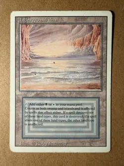 Underground Sea – MTG [Revised Edition] – Reserved List – MP - Image 1