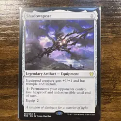 Magic The Gathering Shadowspear 236/254 Theros Beyond Death Rare Legendary Art… - Image 1