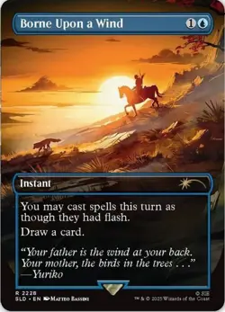 1x Borne Upon a Wind, 2228, Non-Foil, Ghost of Tsushima Secret Lair Magic MTG NM - Image 1