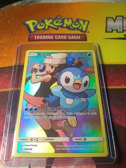 Pokemon TCG 2019 Secret Rare Piplup Holo Full Art 239/236 Sm-Cosmic Eclipse - Image 1