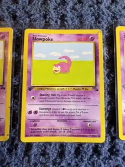WOTC Pokemon TCG Jungle 1st Edition Slowpoke 55/62 English Lot x7 1999 - Image 3