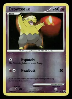 Pokemon Drowzee Common Great Encounters 65/106 LP Reverse Holo - Image 1