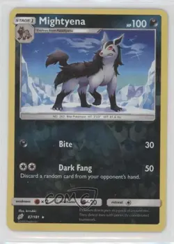Mightyena Reverse Foil Pokemon Sun & Moon Team Up #87 - Image 1