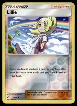 POKEMON LILLIE ULTRA PRISM 125/156 UC REVERSE HOLO NM/M - Image 1