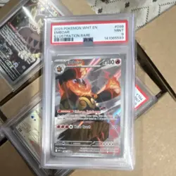 Pokemon Emboar Illustration Rare Holo PSA 9 Sv: White Flare 098/086 English - Image 1
