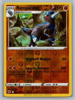 Rampardos 077/189 Holo Rare Astral Radiance Pokemon Reverse Holo Near Mint - Image 1
