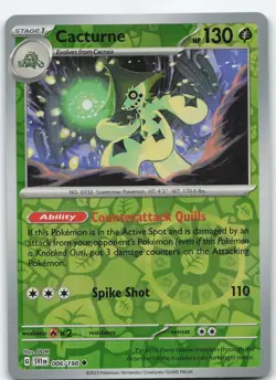 Cacturne - 006/198 Uncommon Reverse Holo Scarlet & Violet Base Set NM Pokemon - Image 1