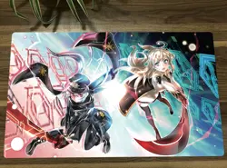 YGO CCG Playmat Sky Striker Ace-Raye Roze TCG Card Game Mat With Free Bag - Image 1
