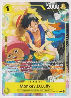 Monkey D Luffy OP10-111 Promo Welcome Pack NM One Piece TCG English - Image 1